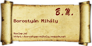 Borostyán Mihály névjegykártya